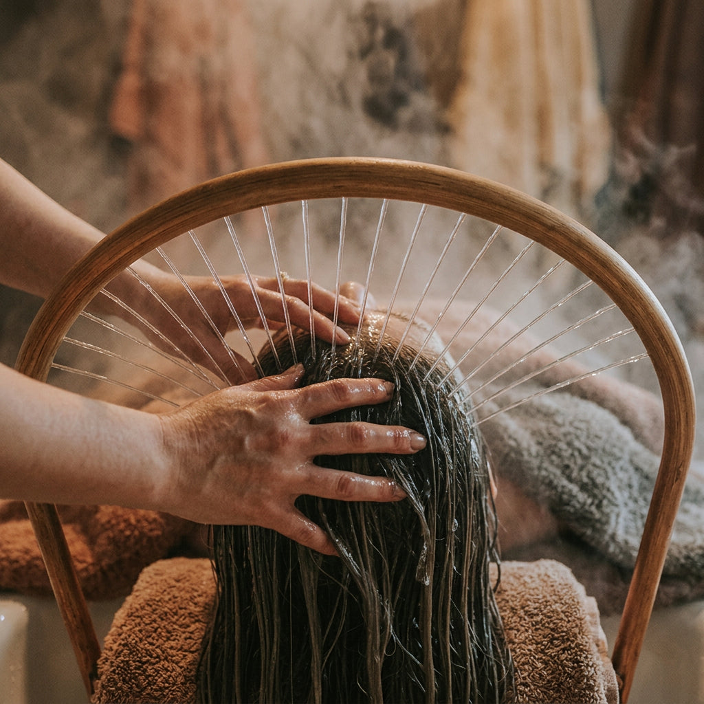 Head spa with scalp analysis for scalp health and deep relaxation in St. Albert