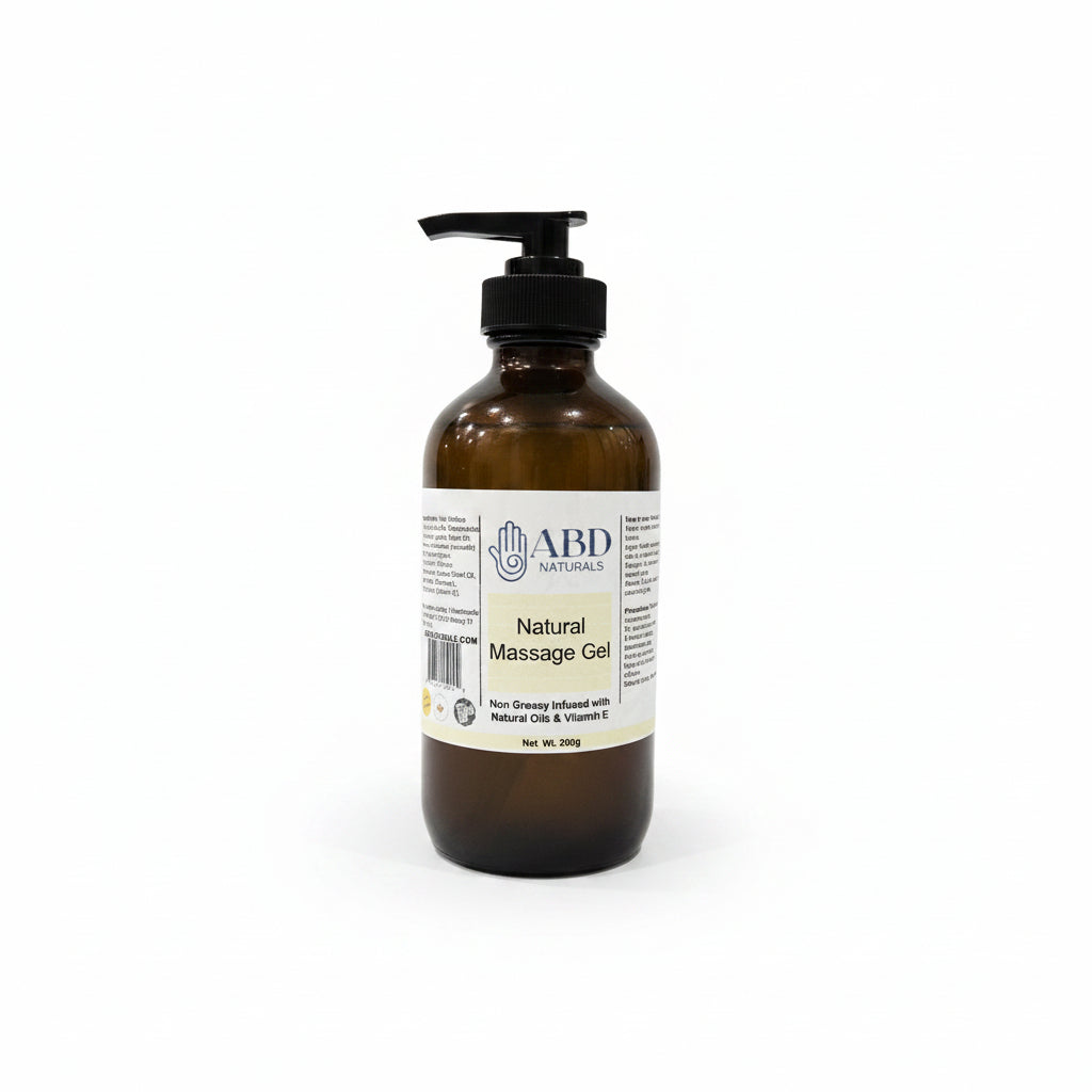 Natural massage gel for a smooth, non-greasy full body massage