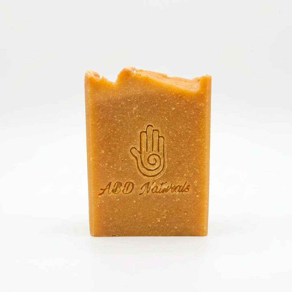 Goat milk turmeric soap for gently cleansing and moisturizing dry skin