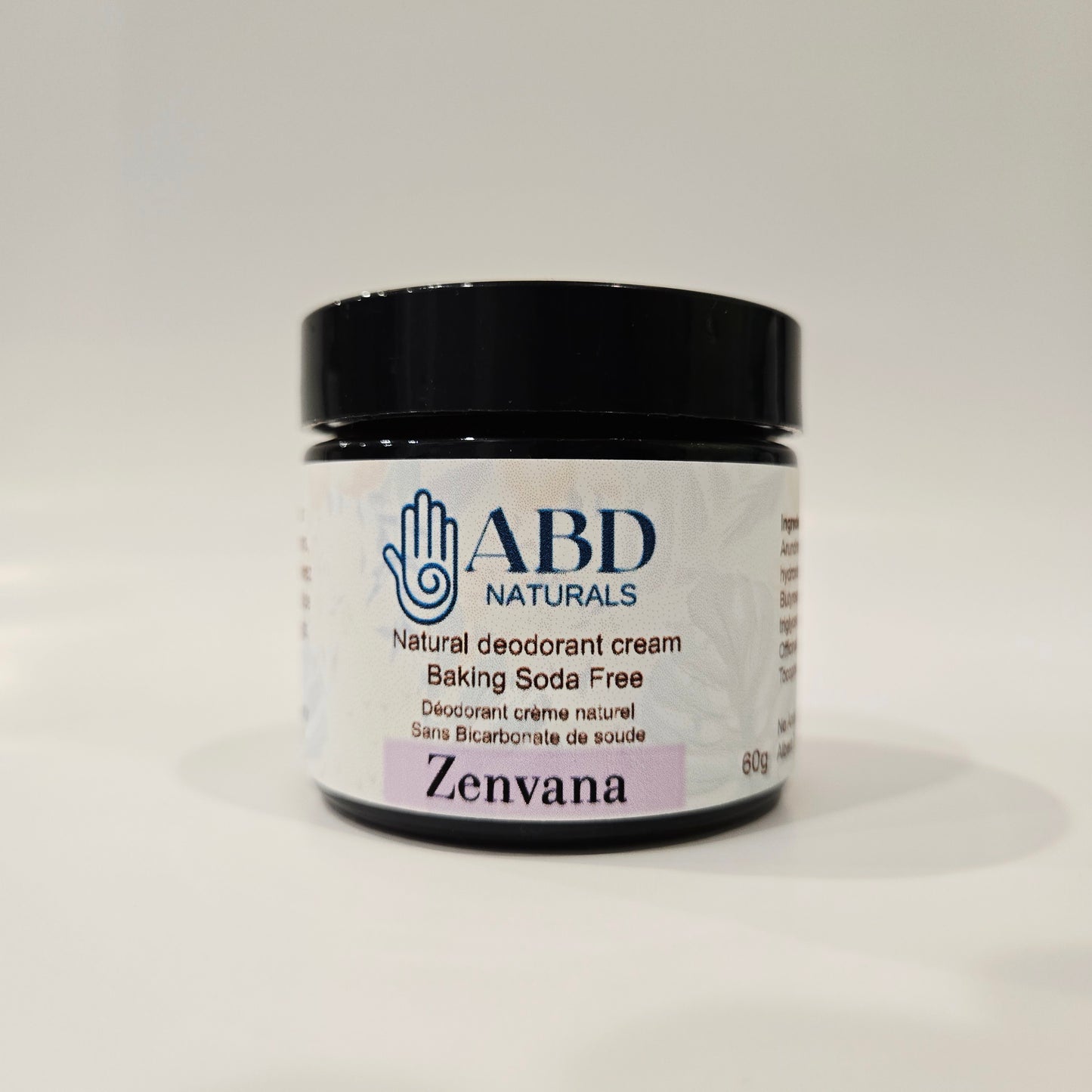 All Natural aluminum free deodorant cream.