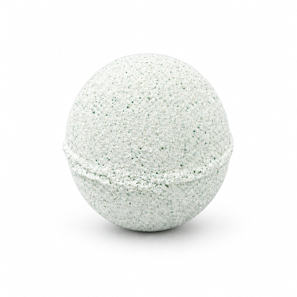 Lemongrass peppermint bath bomb for a refreshing, invigorating bath