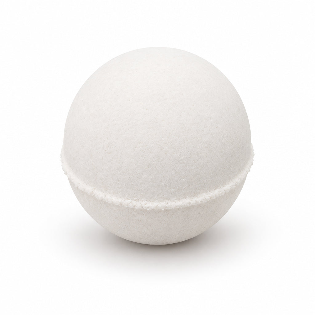 Natural coconut bath bomb for a creamy, skin-softening bath