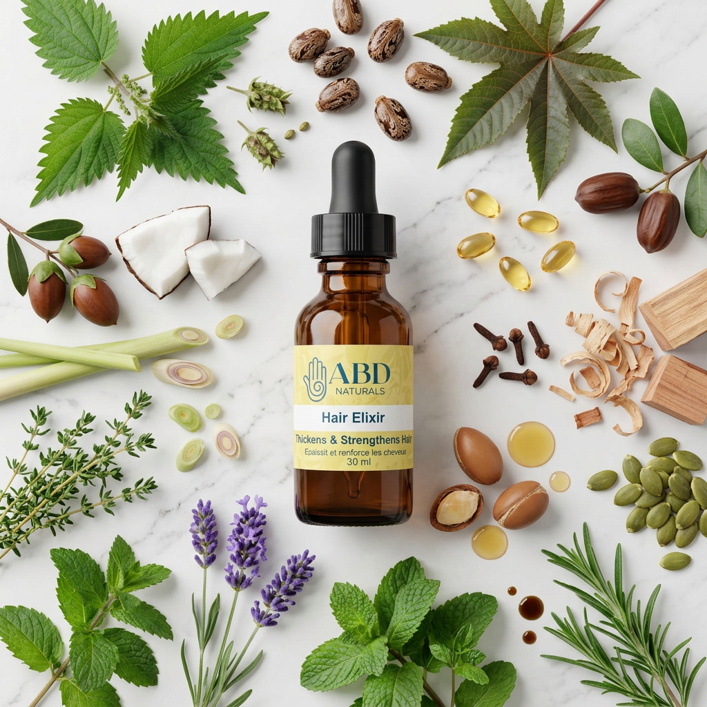 Hair Elixir - all natural scalp massaging oil.